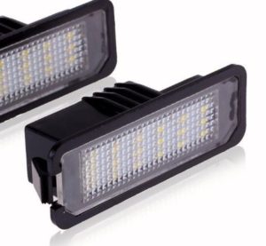 2 Luci Targa LED Bianche 6000K-6500K Per Renault Megane 3, Clio, Laguna 2, Twingo, Master, Vel Satis – Canbus No Error, Plug And Play
